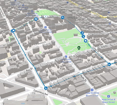 RunGo route map with turn-by-turn voice guidance